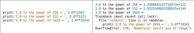 Overflow error examples